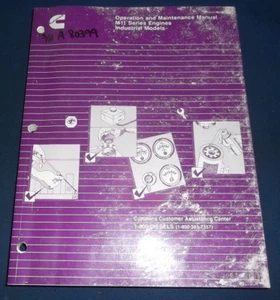 CUMMINS M11 STC CELECT PLUS INDUSTRIAL ENGINE OPERATION MAINTENANCE BOOK MANUAL - Picture 1 of 9