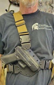 Beretta APX Compact Universal CHEST SLING & KYDEX HOLSTER Mil-Spec Webbing Buck - Picture 1 of 7
