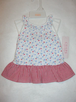 Infant Girls Chaps 2 piece Floral Knit Sundress - Size 3 mo. - New with Tag - Image 1 of 3