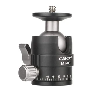 CAVIX MT-03 Panoramic Tripod Head Ball Head w/ Swiss Quick Release Pan Handle - Picture 1 of 7