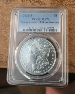 2021 s Morgan dollar PCGS MS 70 - Image 1 of 2