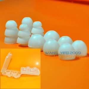 Full Size White 10 Earbuds Ear Tips Replacement For Tour In Ear Headphones - Picture 1 of 7