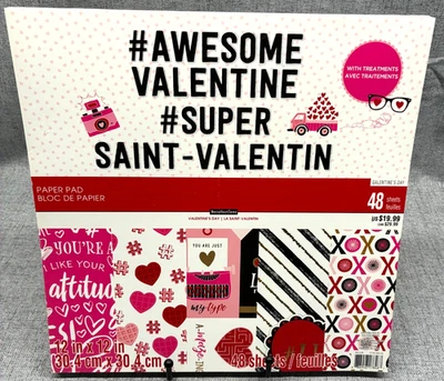 Recollections Valentine's Day Paper Pad 12x12 Cardstock Scrapbooking 48 Page NEW - Image 1 of 4