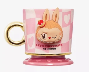 (NEW) POP MART LABUBU THE MONSTERS Let's Checkmate Series Mug Pink Authentic US - Picture 1 of 6