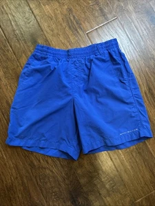 Columbia Boys PFG Backcast Shorts Bright Blue Sz Medium 10 12 Fishing Swim - Picture 1 of 7