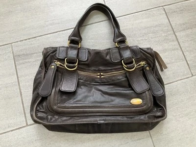 Bolso de mano de cuero marrón CHLOE Bay Paddington Foto 1 de 4