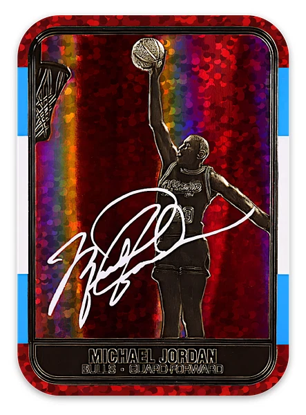 86-87 Fleer Michael Jordan Rookie Sparkle Foil Custom Replica Sticker RARE PRINT - Image 1 of 1