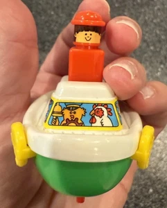 Vintage Tomy 1982 Mini Push N Go Mulit Color Plastica Yuh Barca Giocattolo Solo - Foto 1 di 5