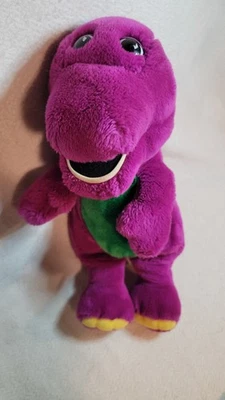 Peluche vintage de dinosaurio púrpura Barney de 14 pulgadas P1 Foto 1 de 4