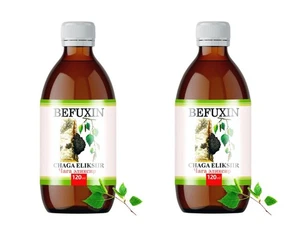 Elisir Befuxin Chaga 2 x 120 ml tintura cura da bere betulla siberiana Чага эликсир - Foto 1 di 3