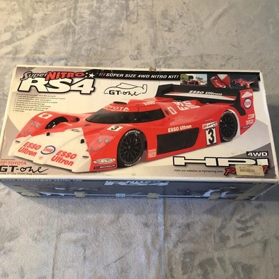 Vtg HPI Super Nitro RS4 Toyota GT-One 4WD RC Car Kit Rare Purple Chassis Manual - Image 1 of 4