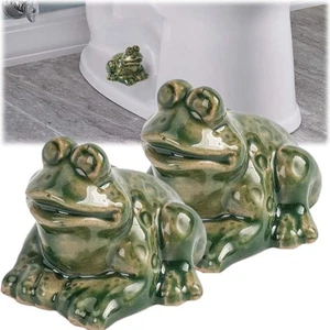 Frog Toilet Bolt Caps, Toilet Bolt Caps Frog, Ceramic Frog Toilet Bolt Covers - Picture 1 of 15