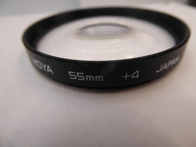 Hoya 55mm Close Up GLASS NOT PLASTIC  Macro  Hoya 55mm  +4 + 4  filter - Image 1 of 2