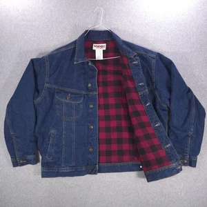 Chaqueta pesada forrada con manta a cuadros de franela vaquera resistente Wrangler para hombre 2XL - Imagen 1 de 14