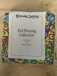 Keepsake Quilting Kid Pleasing Collection 60 6" Cotton Fabric Squares - Picture 1 of 10
