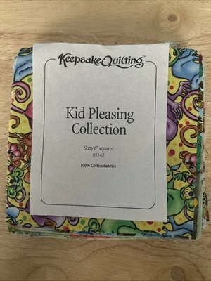 Keepsake Quilting Kid Pleasing Collection 60 6" Cotton Fabric Squares - Image 1 of 4