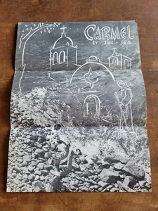 Karmel am Meer, Kalifornien 1957 Vintage Reiseprospekt & Karte - Bild 1 von 4