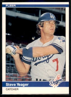 1984 Fleer Steve Yeager #117 Los Angeles Dodgers - Image 1 of 2