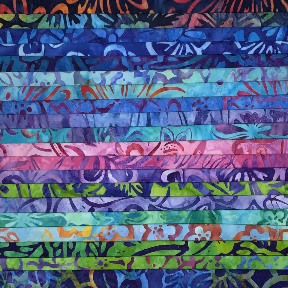 Lunn Fabrics Batiks Stash Builder 20 Fat Quarters 100% Cotton Bright Bloom #415 - Image 1 of 1