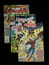 Lot of 3 Spider-Man (Marvel, 1990), vs. Electro in "Light the Night" storyline!!