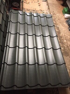 Tile Effect Steel Roof Sheets In Grey 1.9m Long Plenty Available • 21£