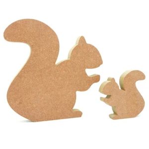 Linda ardilla independiente forma madera MDF madera artesanal blanco 18 mm vivero animal - Imagen 1 de 3