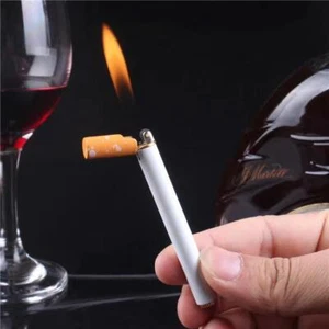 HOT Windproof Jet Flame Cigarette Shaped Refillable Butane Gas Cigar Lighter - Picture 1 of 13