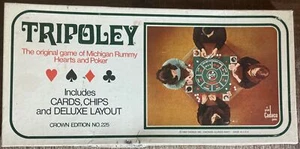 ORIGINAL VINTAGE 1969 CADACO TRIPOLEY CARD GAME #225 VINYL MAT CHIPS CLASSIC FUN - Picture 1 of 3
