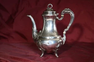 ANTICA PICCOLA TEIERA ROCOCO in argento sterling .950 francese XIX secolo così com'è 223,5 grammi - Foto 1 di 14