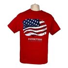Vintage 90's Patriotism An American Tradition M T Shirt Red Flag Tennessee River