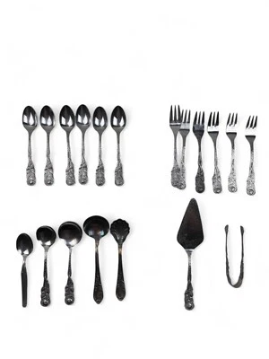 Vintage Kuchenbesteck "Hildesheimer Rose" - 19 Teile - Besteck - Bild 1 von 4