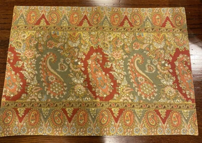 Pottery Barn Placemat Paisley Harvest Fall Colors New Chose Quantity Sage Green - Image 1 of 3
