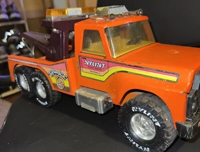 Vintage Nylint Ford Big Pumpkin Orange Wrecker Pressed Steel Tow Truck 16". 1970 - Image 1 of 4