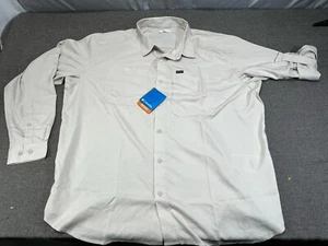 NWT Columbia Men's Silver Ridge Lite Tan Long Sleeve Shirt Omni Shade Size XXL - Picture 1 of 11