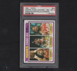 1981-82 Topps Basketball No 44 Hawks Team Laders PSA 8 - Picture 1 of 2