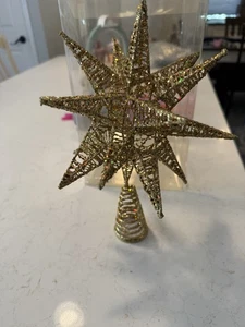 Topper Árbol Estrella Dorada Grande Navidad Metal 12 pulgadas - Imagen 1 de 1