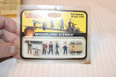 HO Scale Woodland Scenics, Rail Workers, #A1898  BNOS - Image 1 of 3