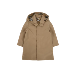 (Kids) Burberry Lightweight Hooded Trench Coat Camel - Picture 1 of 1