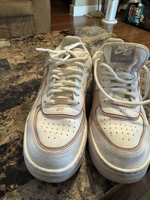 Talla 8.5 - Nike Air Force 1 Sombra Blanco Rosa Oxford Mujer Foto 1 de 4