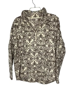 zuda 毛衣小号 Polar Fleece 25 美分拉链套衫 A468018 口袋抽象  — 第 1/4 张图片