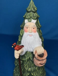 Revolving Ceramic Musical Christmas Tree Dept 56 Santa Druid Belsnickle Cardinal - Picture 1 of 11