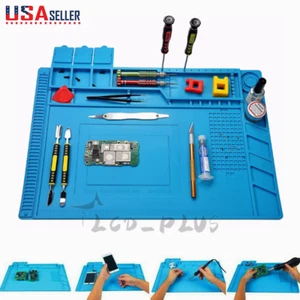 Silicone Pad Phone Repair Magnetic Heat Insulation Soldering Iron Desk Work Mat - Picture 1 of 12