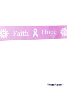 3 Inch Pink Cancer Awareness Grosgrain Ribbon, 3 Yards Hair Bow, Craft Ribbon - Picture 1 of 1