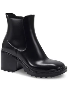 INC Eadin Mujer Impermeable Tacón Bloque Botas de Lluvia Negras 7 Nuevas - Imagen 1 de 4