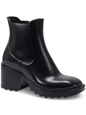 INC Eadin Mujer Impermeable Tacón Bloque Botas de Lluvia Negras 7 Nuevas Foto 1 de 4