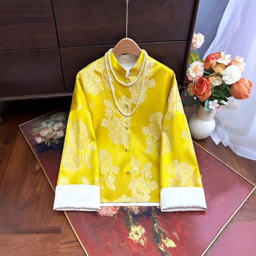 VETEMENTS Giacca nuova jacquard cinese double face temperamento top sciolto donna cappotti