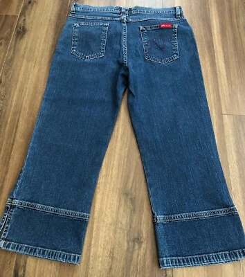Per Una  Women’s Cropped Jeans Size 10R Blue Stretch M&S - Image 1 of 4