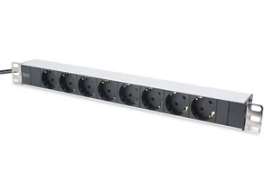4016032266396 Digitus Steckdosenleiste mit Aluminiumprofil, 8-fach Schutzkontakt - Bild 1 von 6