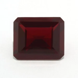 SIMULATED RED RUBY 14 x 10 MM EMERALD CUT 3 PIECE SET F-4331 - Picture 1 of 1