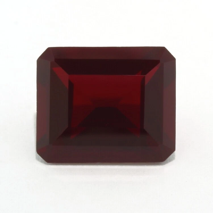 SIMULATED RED RUBY 14 x 10 MM EMERALD CUT 3 PIECE SET F-4331 - Image 1 of 1